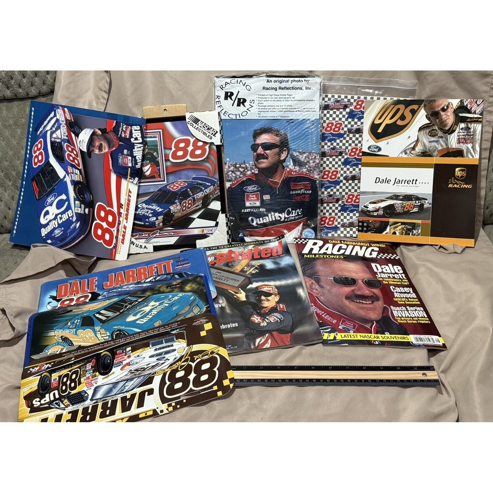 Dale Jarrett‎ NASCAR Memorabilia, Magazines, Tags, Brochures, Framed Photo& More